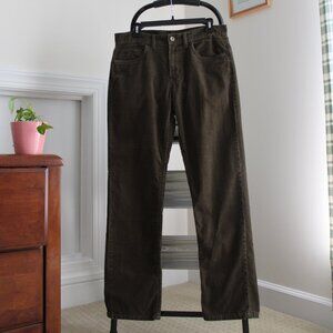 jcp green corduroy pants, 32x32,